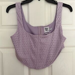 NWT Princess Polly Lavender Corset Crop Top - Balvin Top Purple